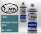 Preview: Ford, Midnight Cadet Blue, 9Z / 5880: 400ml Sprühdose + 400ml Klarlack - Set, von ATW Autoteile West.